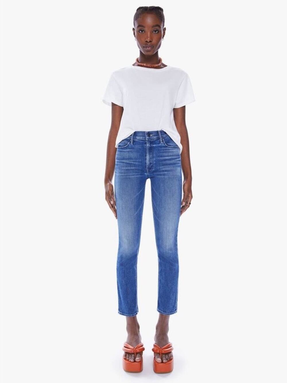 MOTHER Mid Rise Dazzler Ankle Jeans Size 28